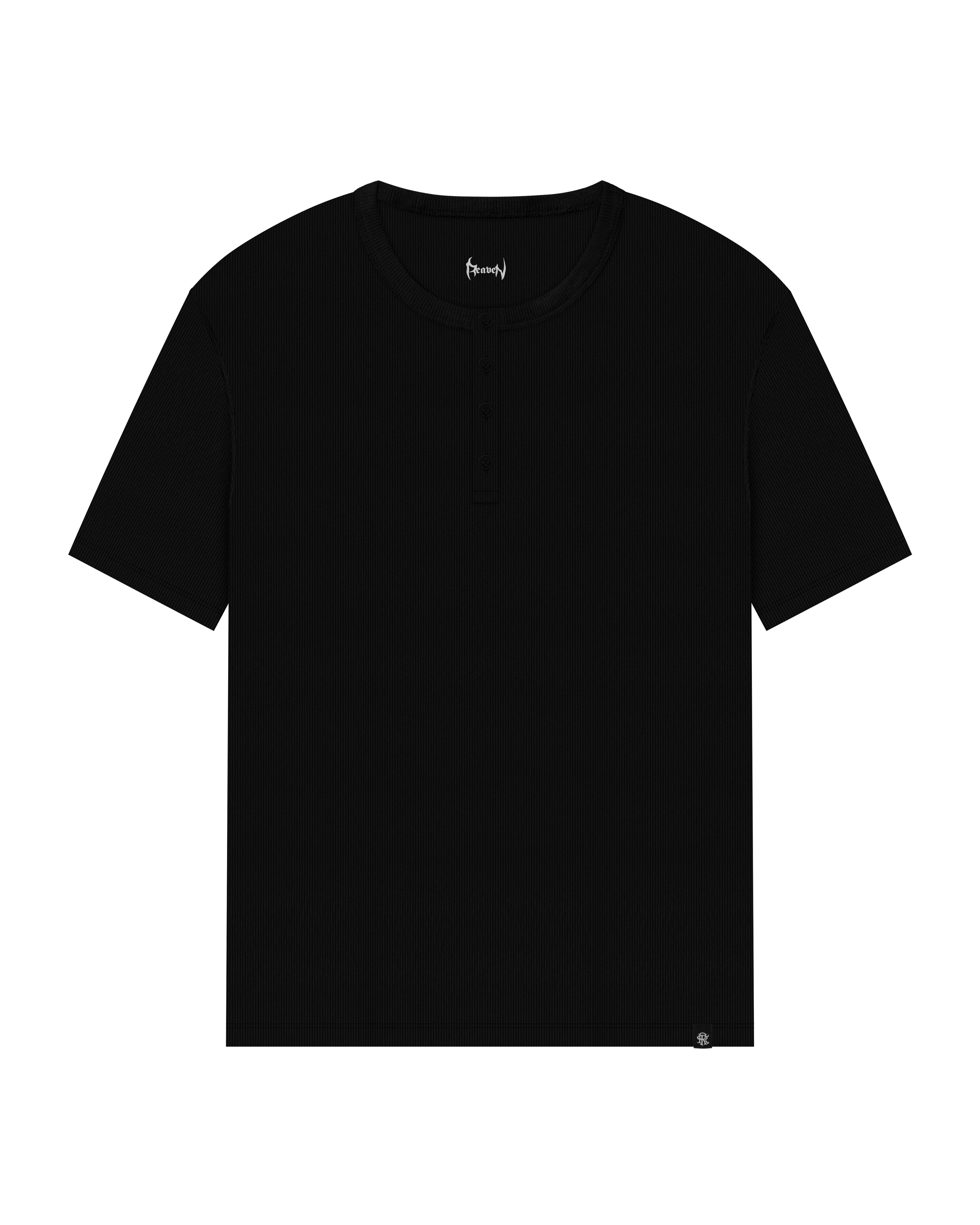 Reaven Black Serafino Slim T-Shirt