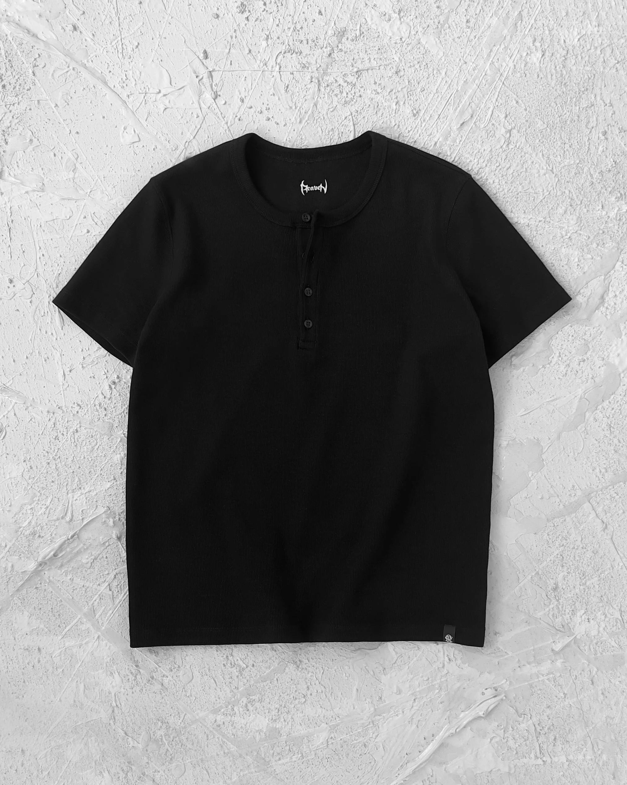 Reaven Black Serafino Slim T-Shirt - Image 4