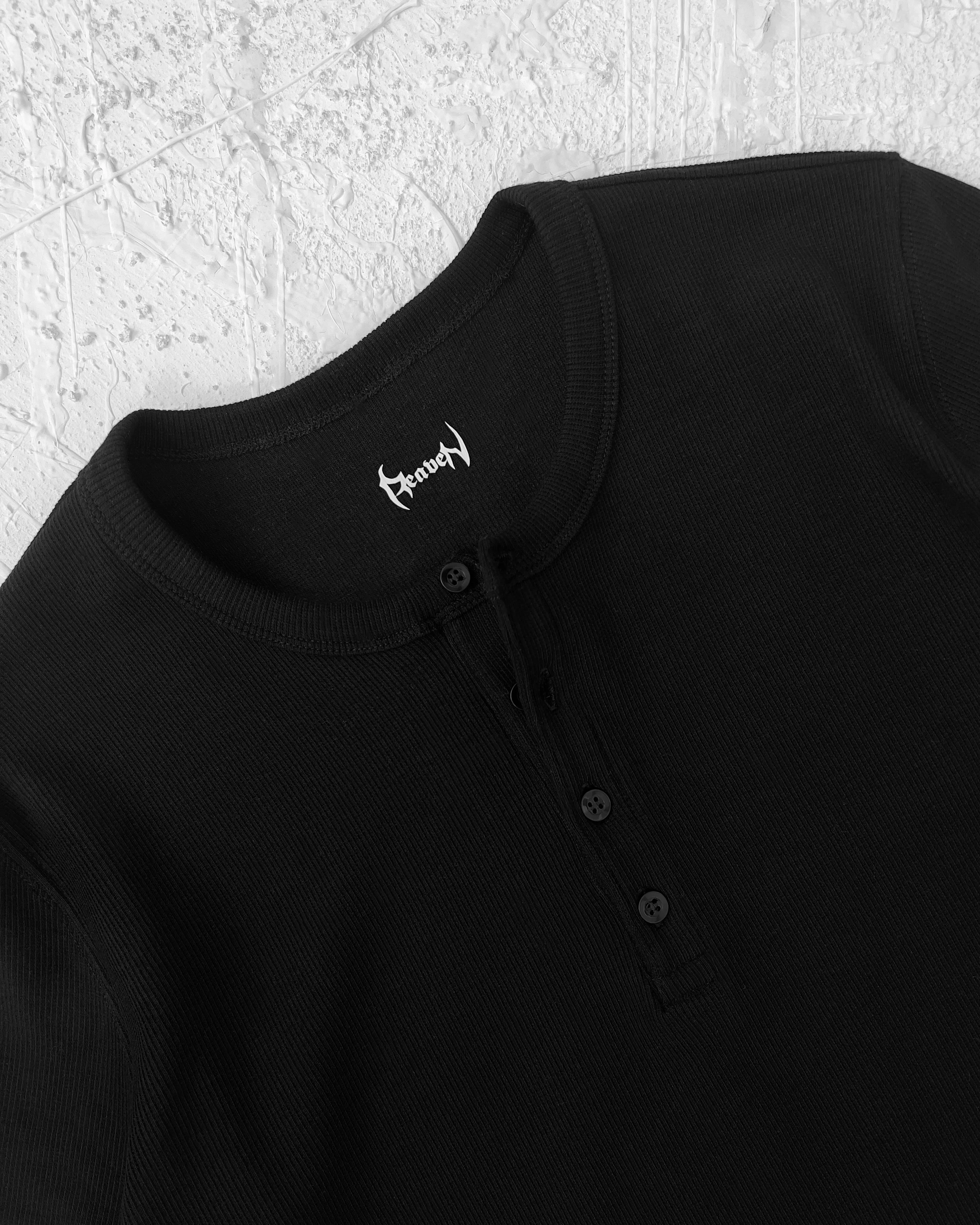 Reaven Black Serafino Slim T-Shirt - Image 5