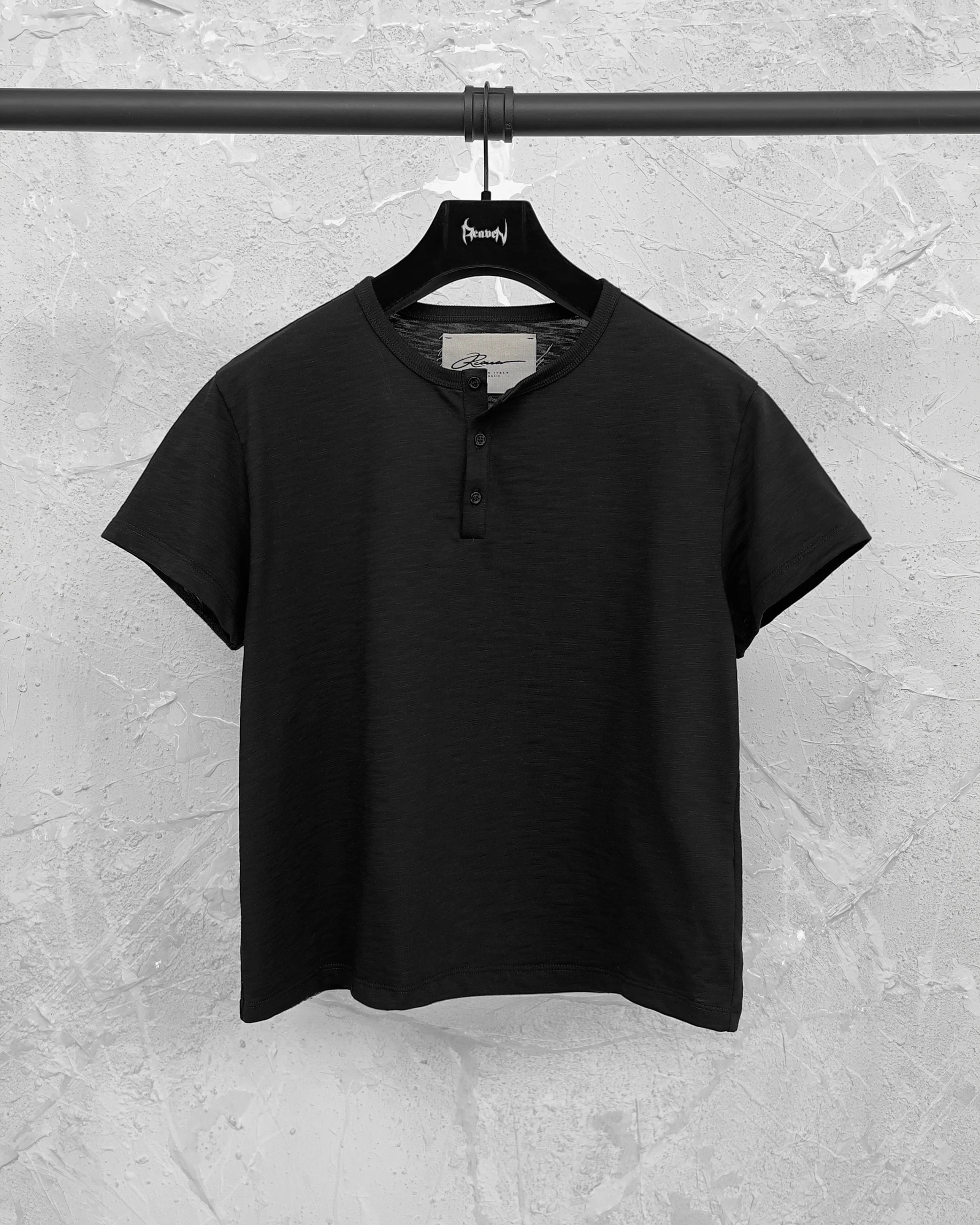 Reaven Black Serafino T-Shirt - Image 6