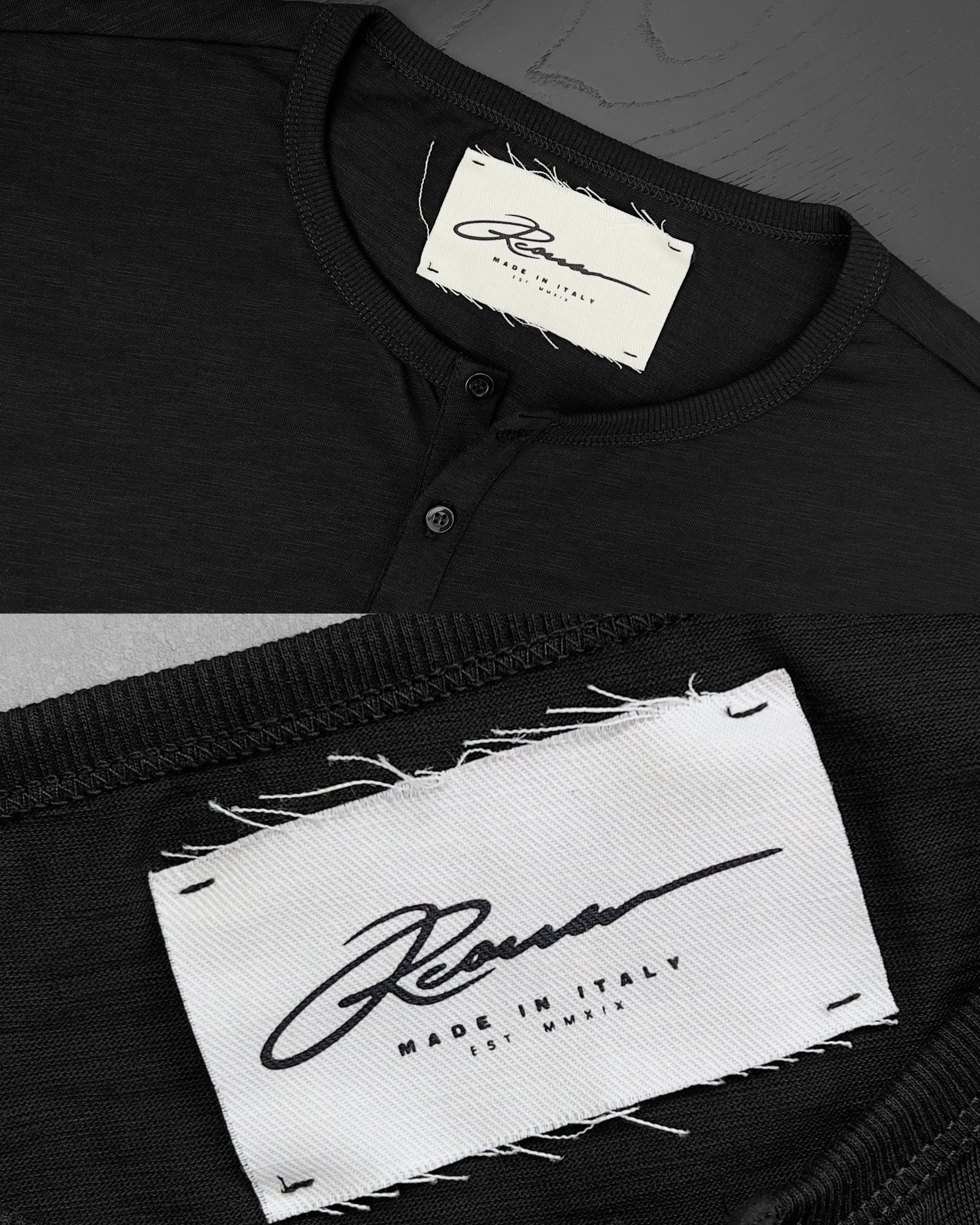 Reaven Black Serafino T-Shirt - Image 7