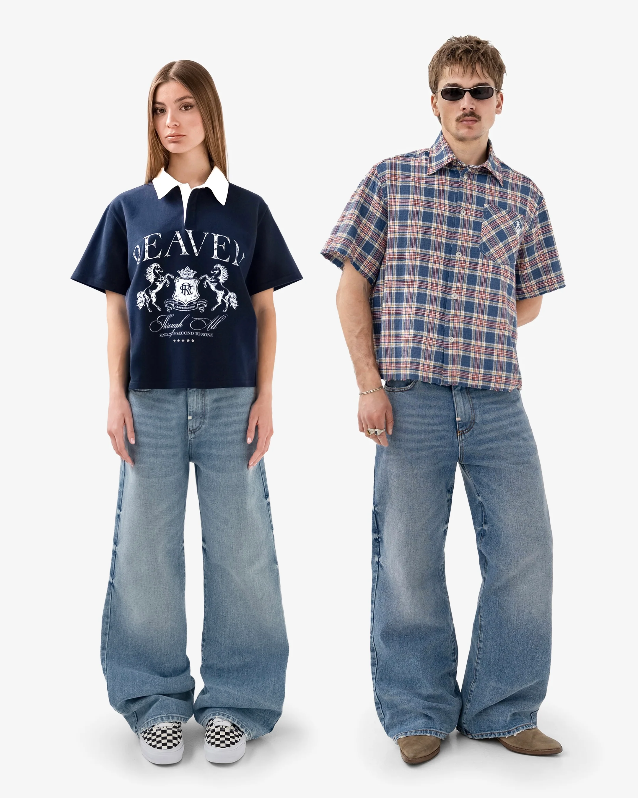 Reaven Washed Blue Bootcut Denim Jeans - Image 3