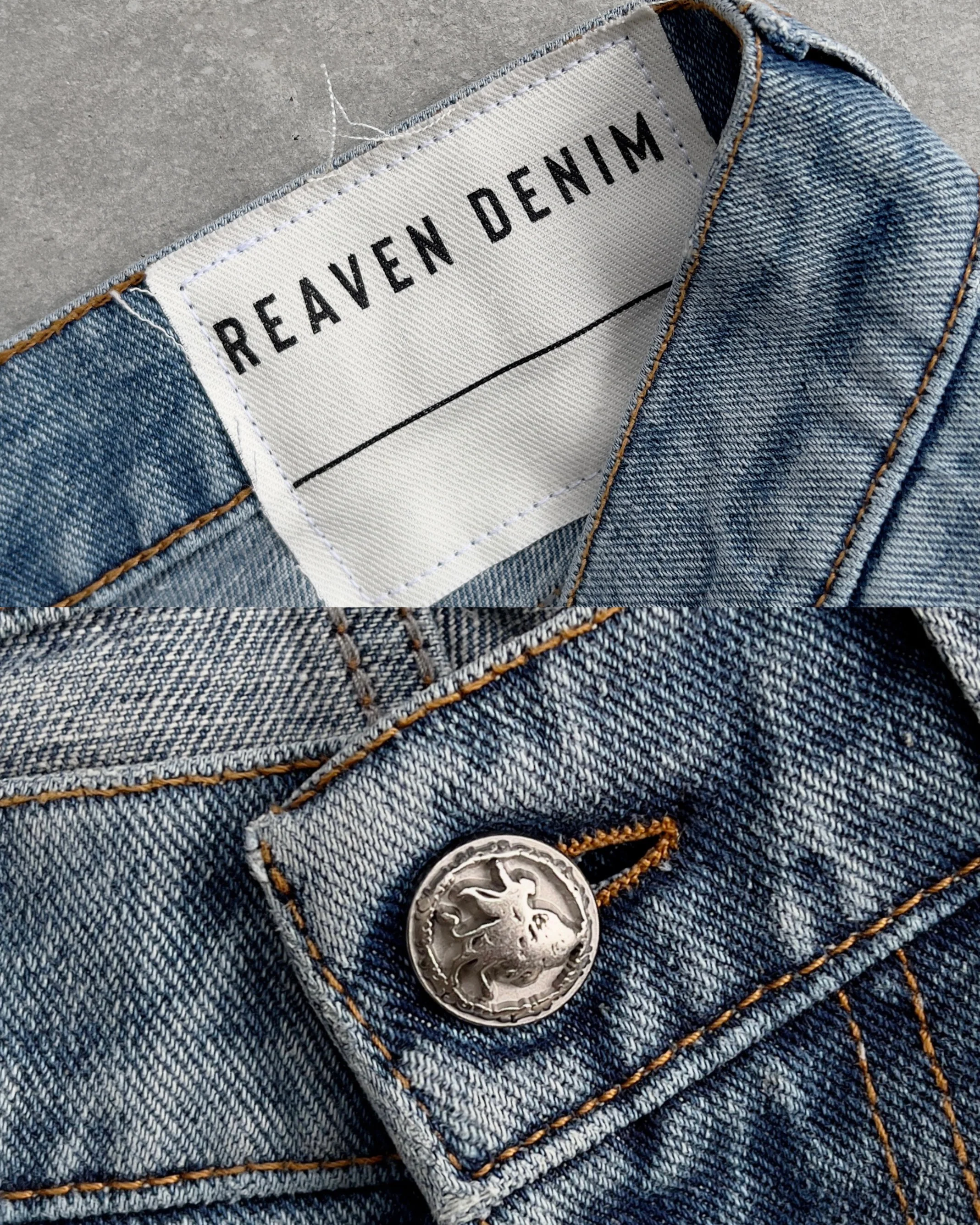 Reaven Washed Blue Bootcut Denim Jeans - Image 7